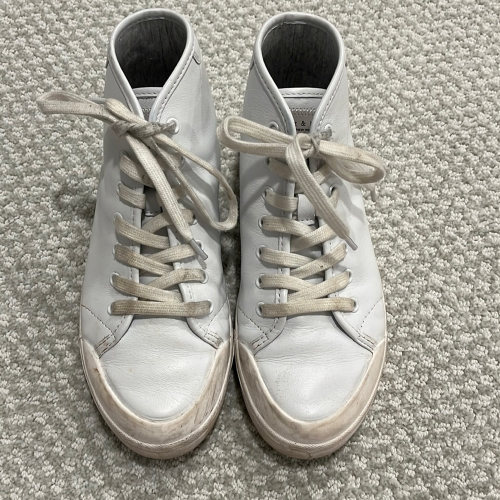 Rag and Bone White High Top Sneakers